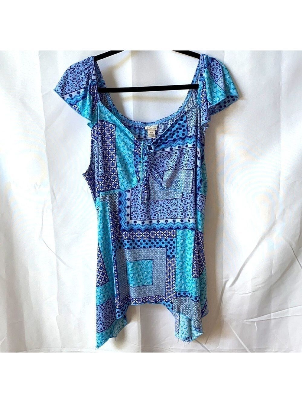 VENEZIA Plus Size Asymmetrical Blouse